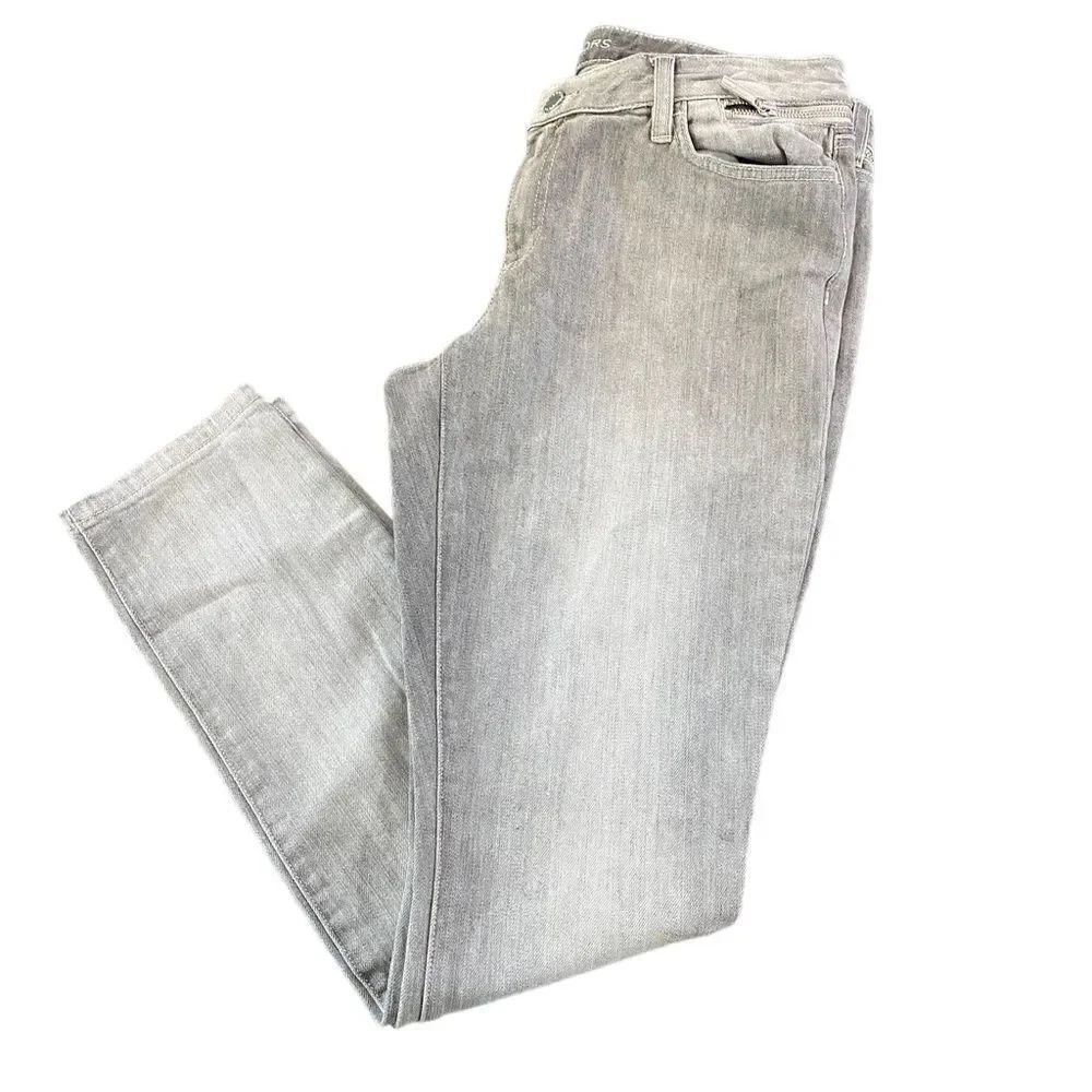 Michael Kors size 8 jeans silver gray zipper pockets skinny